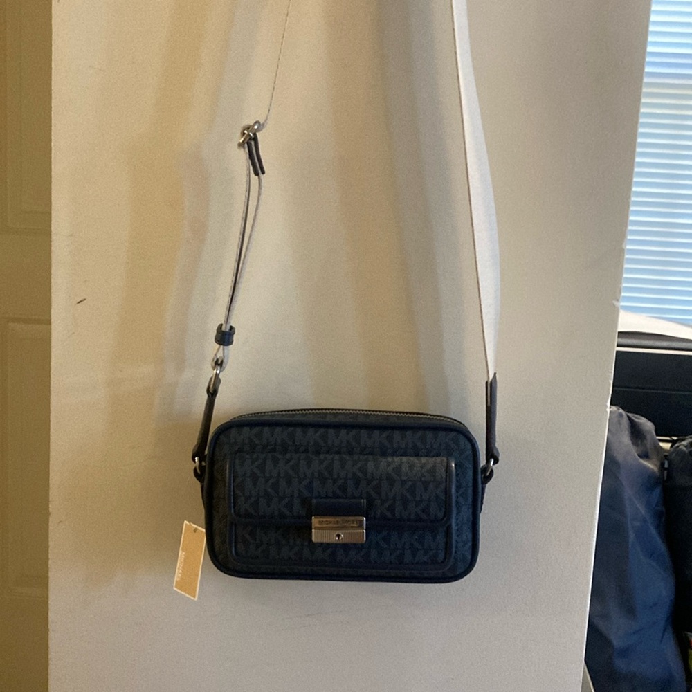 Michael Kors Navy Logo Crossbody Bag